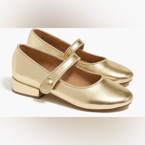 J. Crew Shiny Gold Mary Jane Dress Shoes